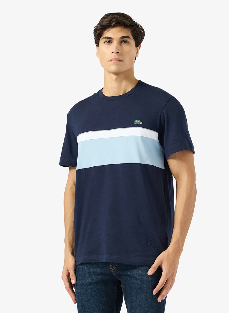 LACOSTE Regular Fit Colorblock Cotton T-Shirt